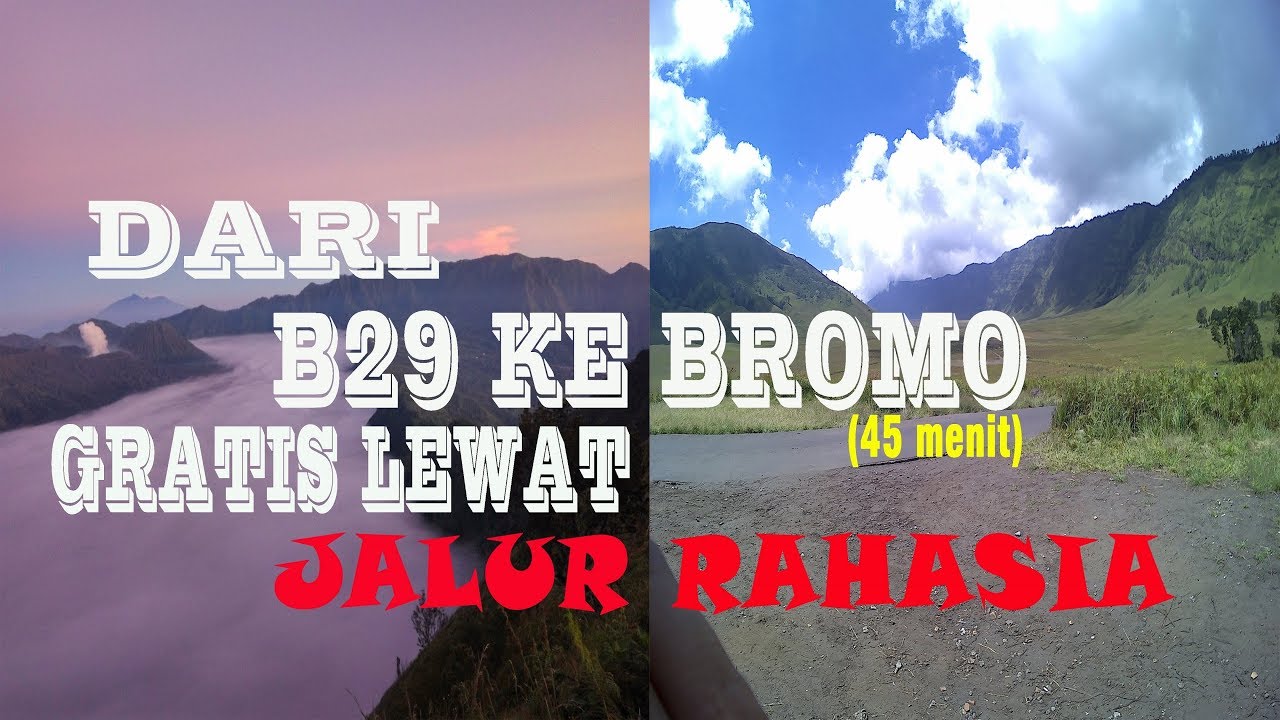 Ekstrim ! Dari PUNCAK B29 ke GUNUNG BROMO JALAN RAHASIA (waktu tempuh 45 Mnt)
