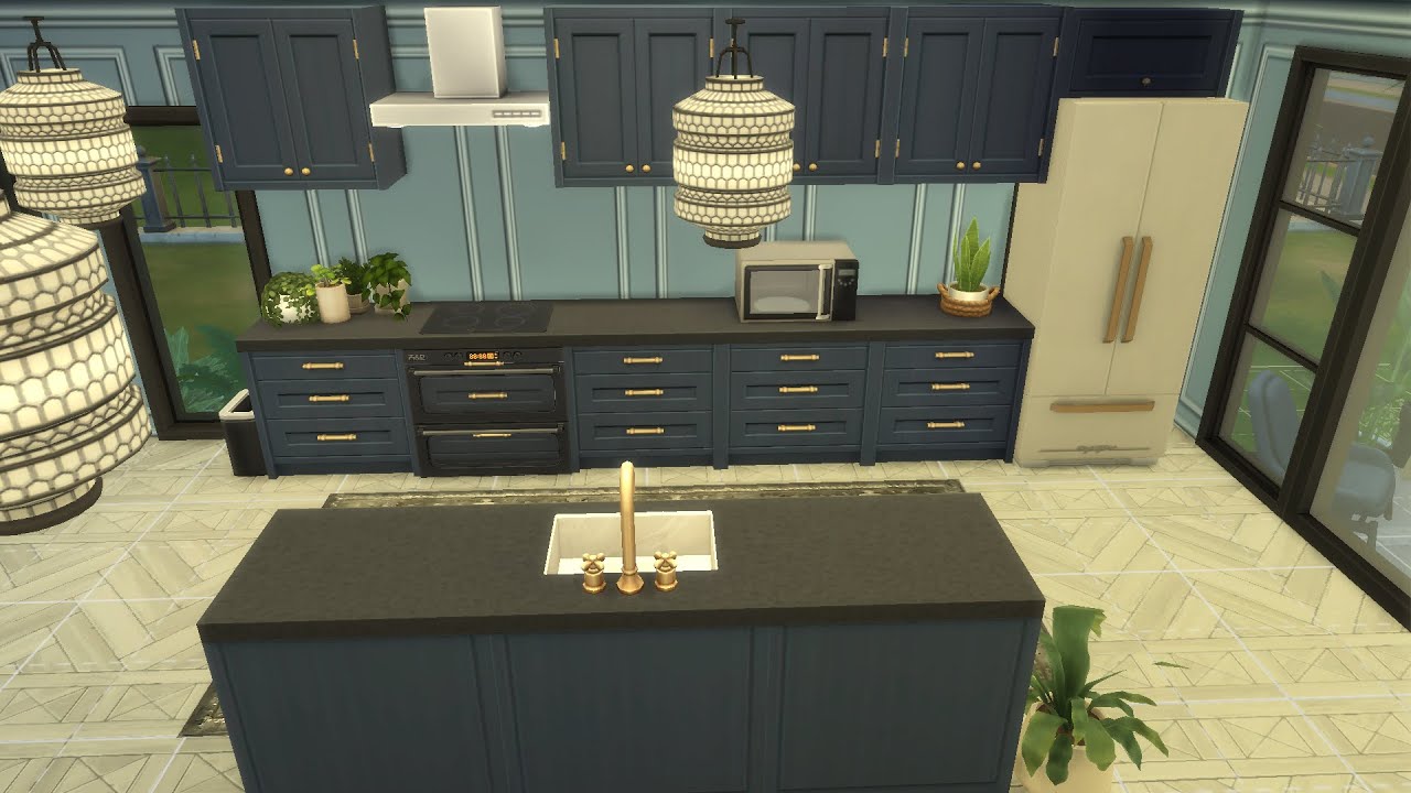 The sims 4 - asphalt abodes | 2 floor 1 bedroom house | speedbuild with cc | no commentary