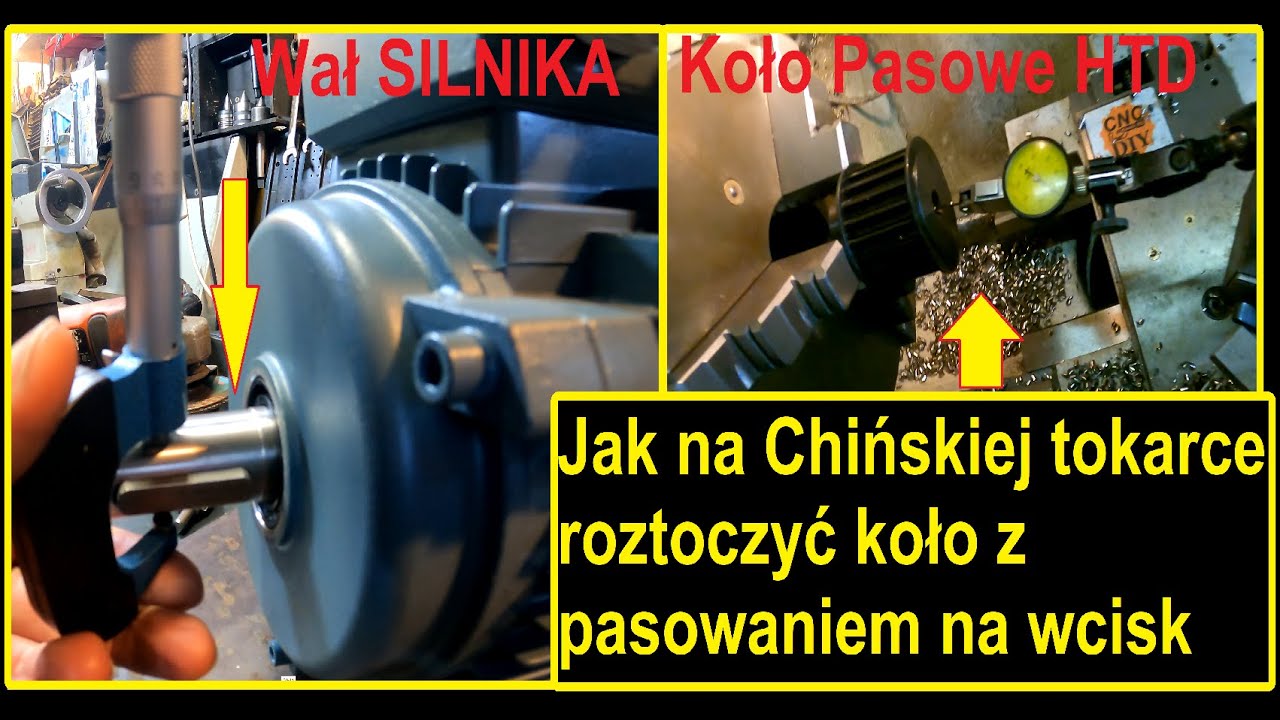 Precyzyjne wytaczanie roztaczanie otworu koła pasowego z pasowaniem na wcisk wału silnika koło HTD