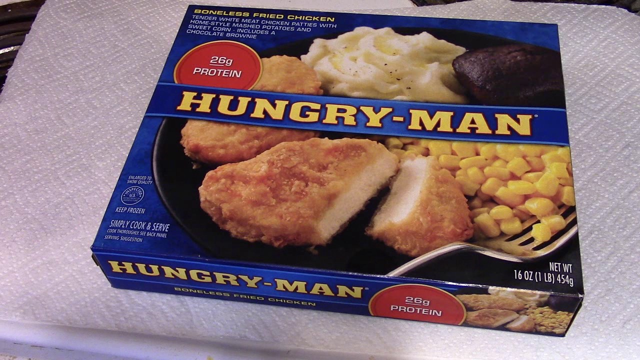 Hungry Man Meal With Dessert