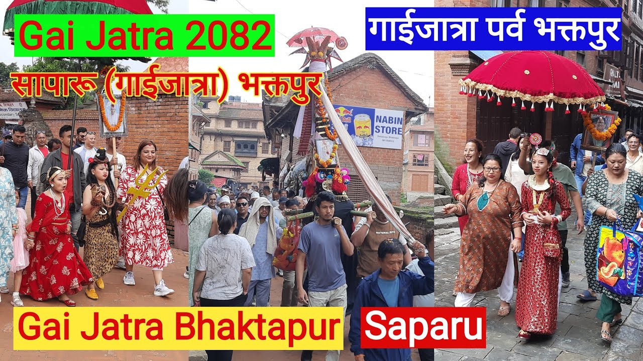 Gai Jatra | Gai Jatra 2082 | Gai Jatra Bhaktapur | Saparu | Gai Jatra Festival | Bhaktapur Travel