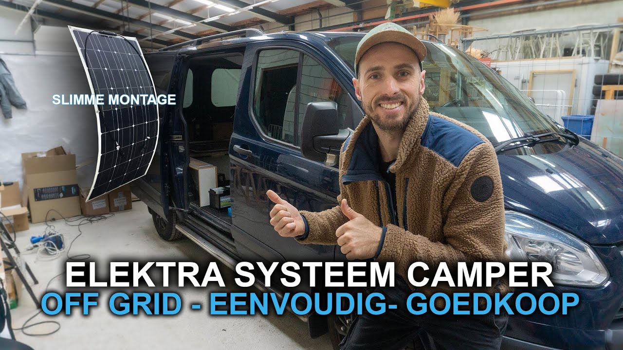 Goedkoop Eenvoudig Elektra systeem in de camper - Slimme montage flexibel zonnepaneel