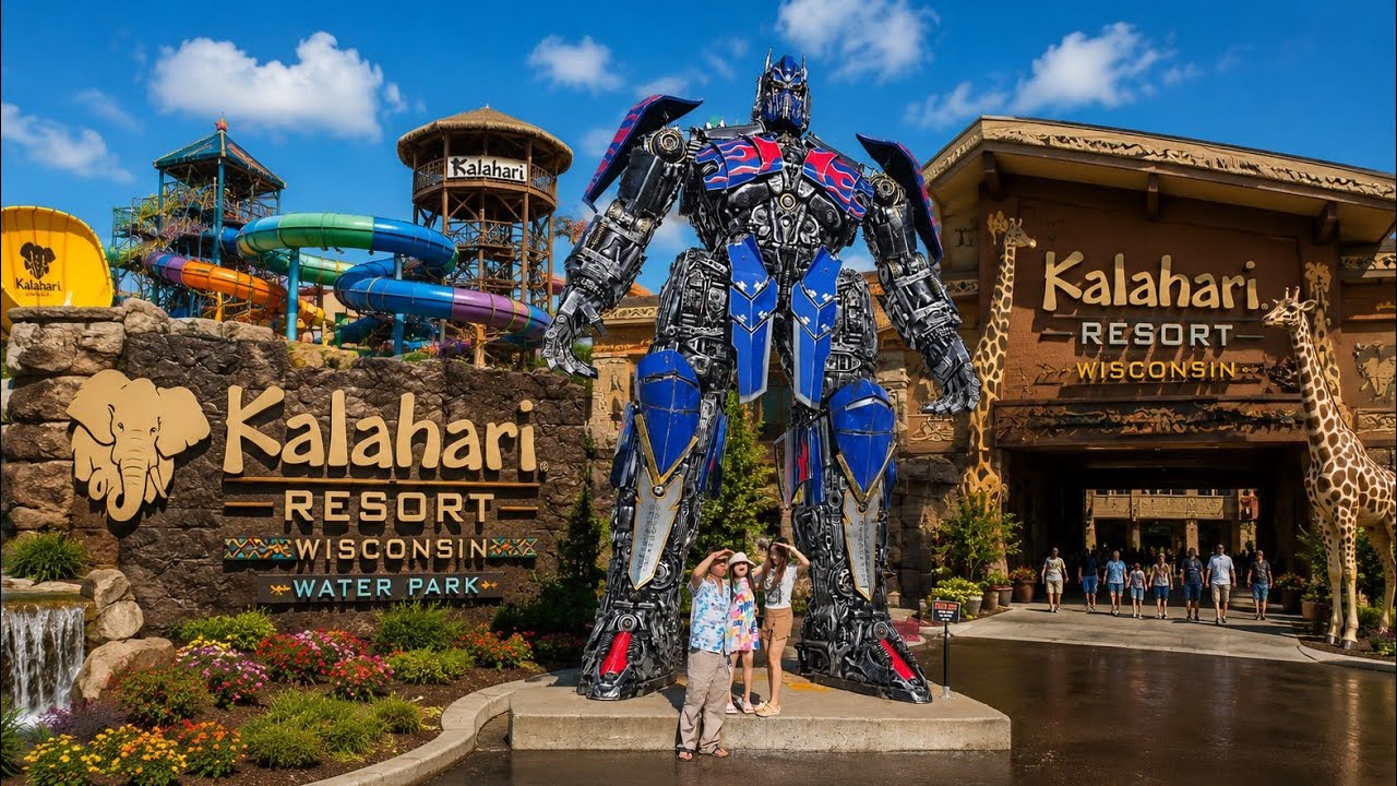 kalahari resort, Wisconsin Dells ( FULL TOUR) outdoor, indoor waterpark and adventure park..