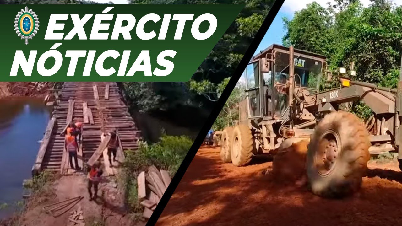 Engenharia do Exército trabalha em rodovia no coração da Amazônia