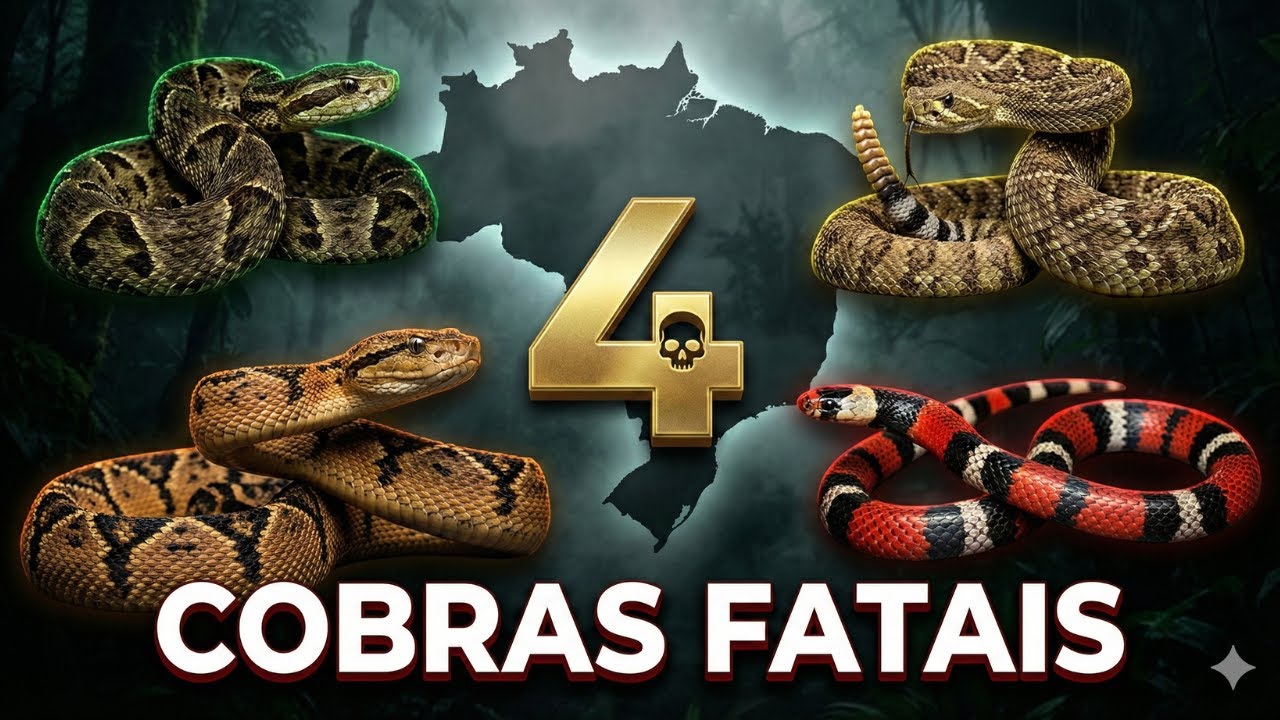 JARARACA, CASCAVEL, SURUCUCU e CORAL: Qual &eacute; a Mais Perigosa?
