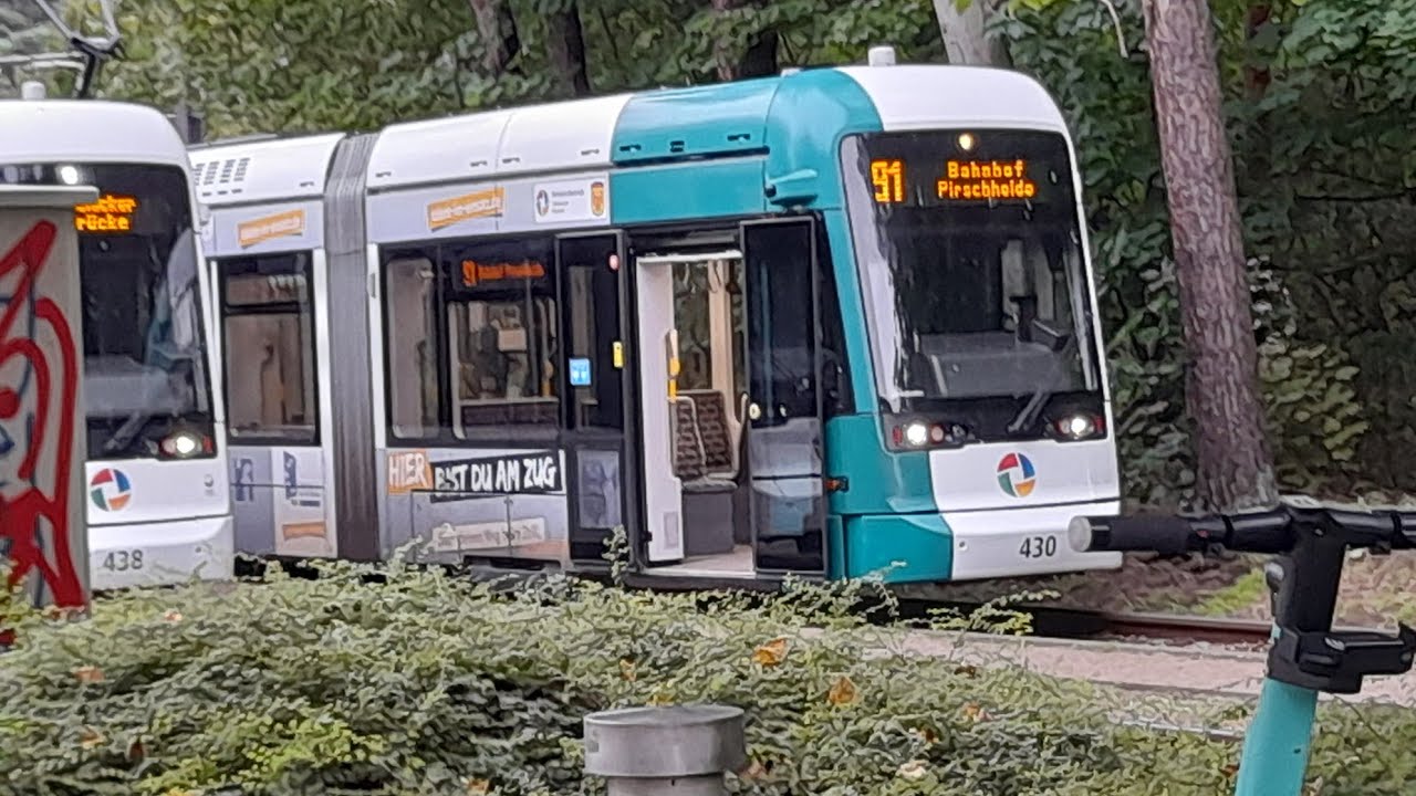 Straßenbahn Potsdam Mitfahrt von Glienicker Brücke bis Bhf Rehbrücke in der Variobahn auf der 93