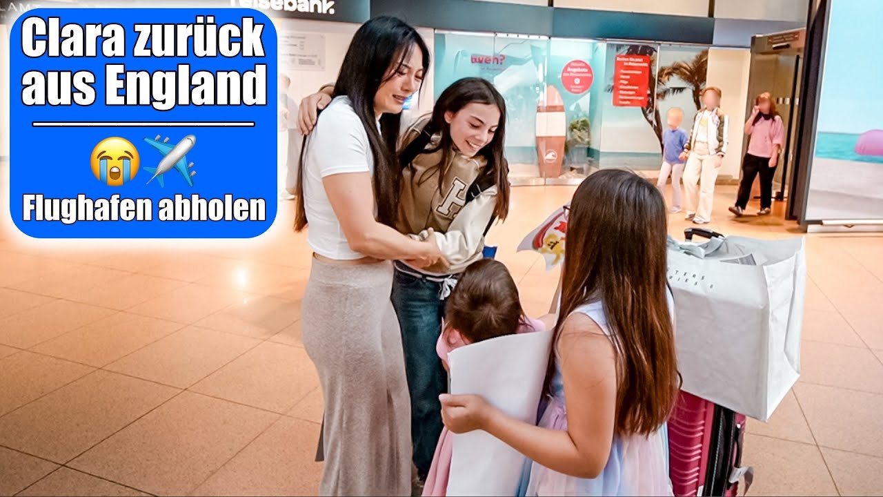 Wiedersehen am Flughafen 😭✈️ Clara abholen! Zurück aus England | Familien VLOG | Mamiseelen