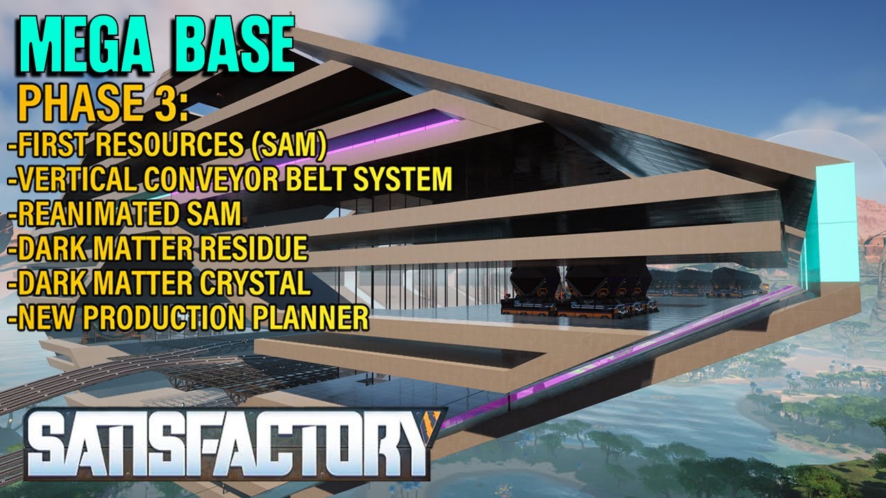 Satisfactory Mega Base – Phase 3: First Production Lines & Dark Matter Processing