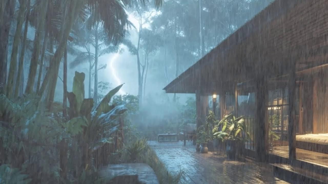 Heavy Rain & Thunder Sleep Sounds - Knock You Out in Minutes | Reduce Stress & Anxiety | No Ads Slee