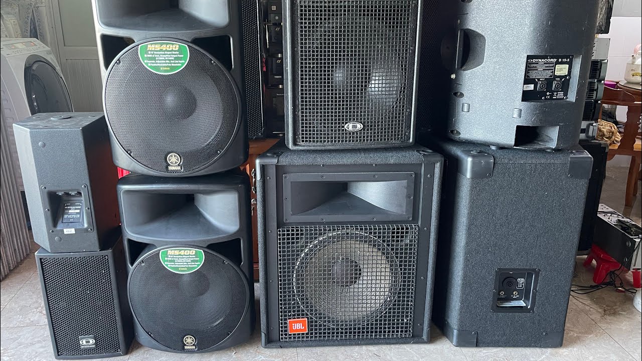 Loa Dynacod D15-3 Bass 40cm 3way & Loa JBl 4725A   bass 40cm treble còi & Yamaha MS 400 Active Xịn !