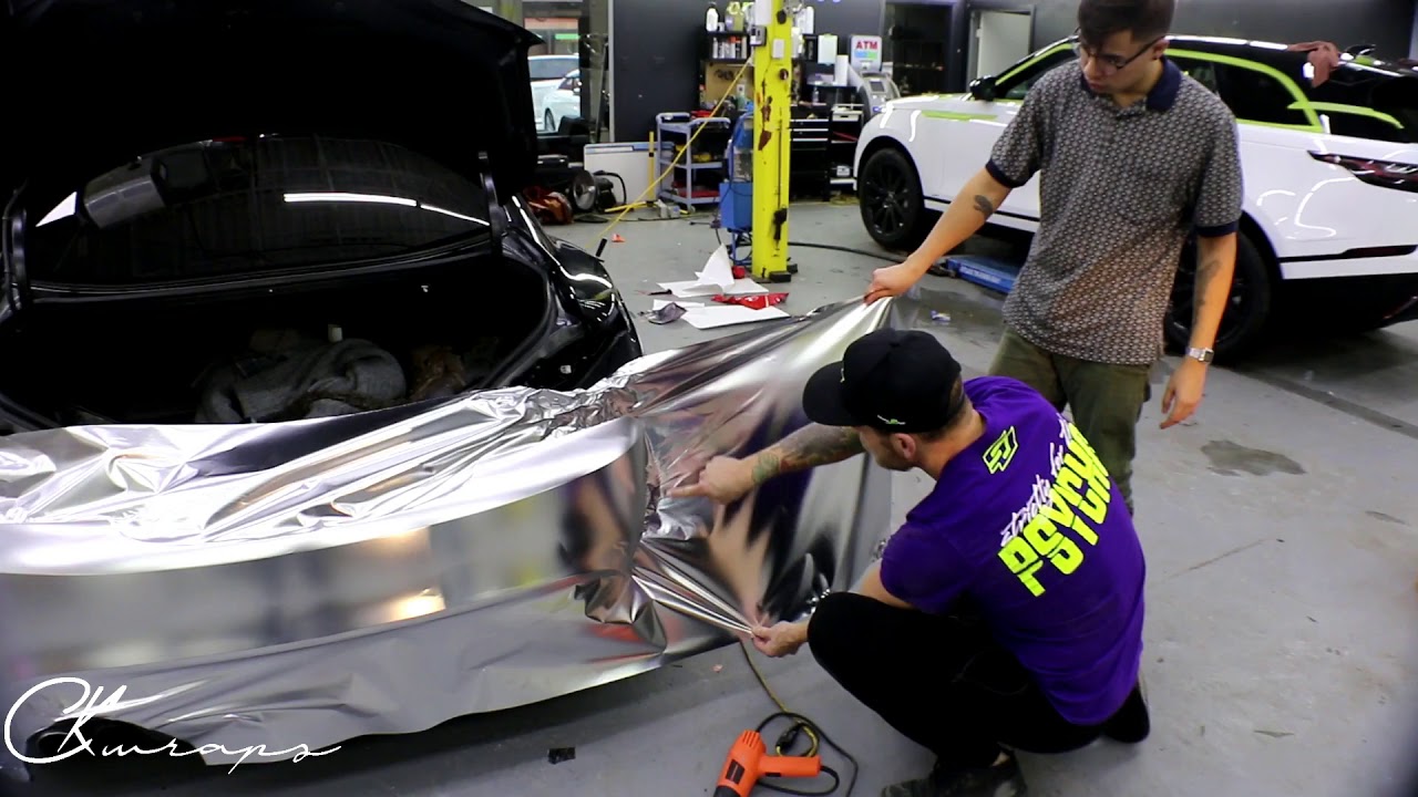 How To Vinyl Wrap A Rear Bumper In Satin Silver Chrome. CK Workshop Hands On