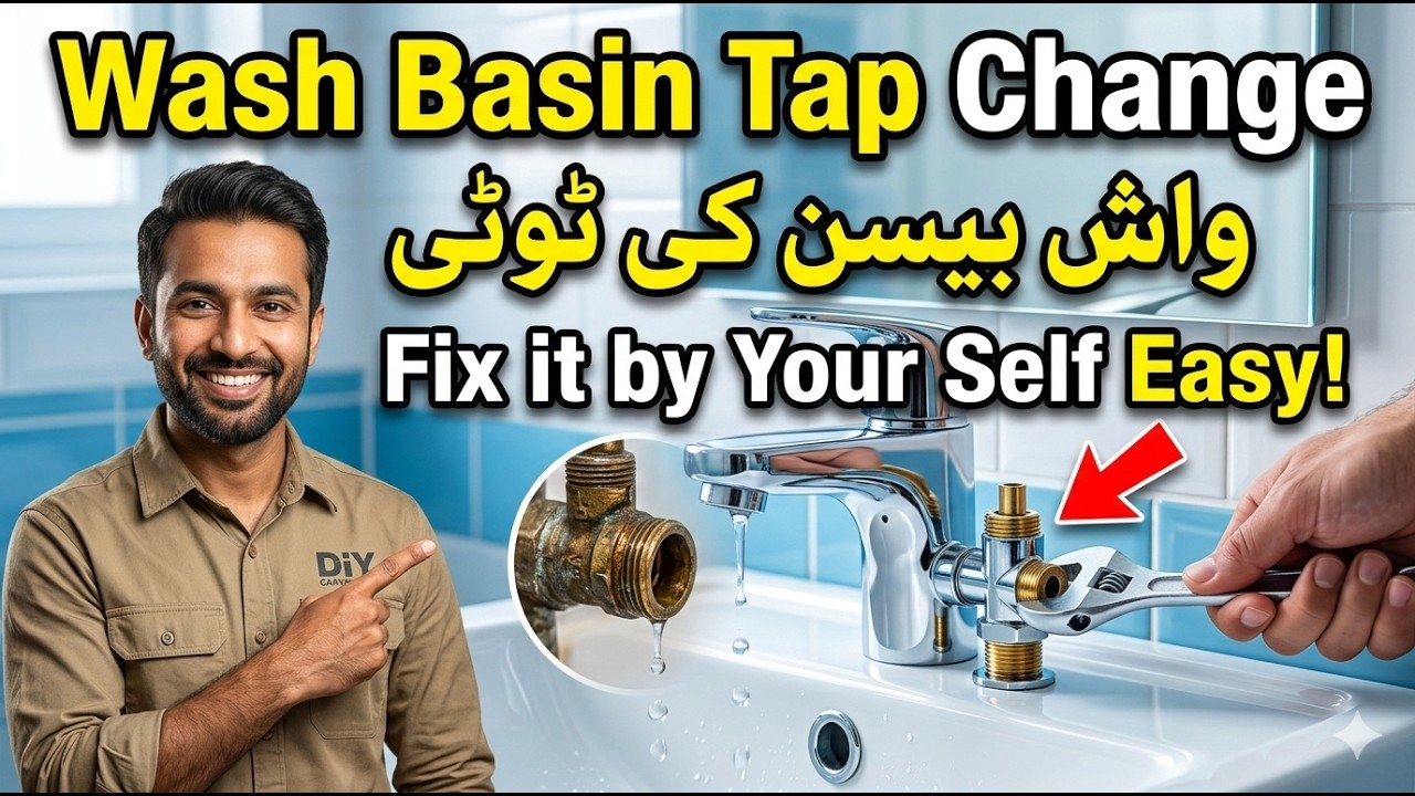 Wash Basin Tap Change | واش بیسن کی ٹوٹی | Fix it by Your Self Easy