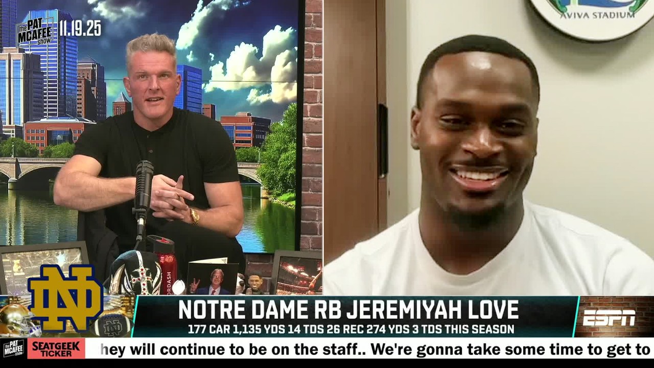 Jeremiyah Love on Notre Dame's culture, CFP push, his legacy & more! | The Pat McAfee Show