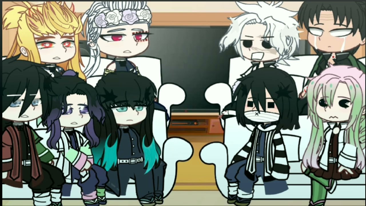 Hashiras react to giyushino .. • not capa •