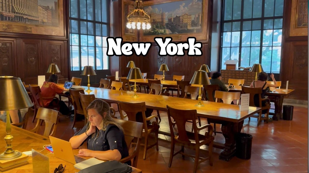New York 4k Manhattan Public Library Walking Tour