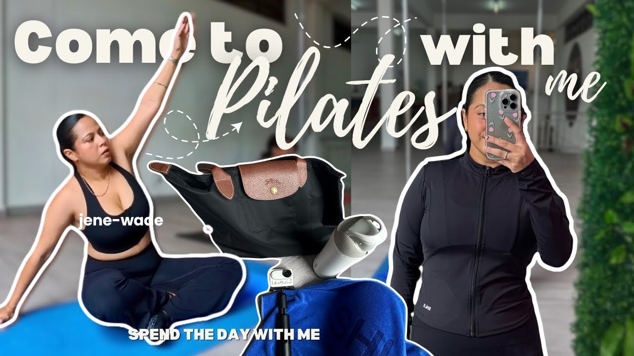 Come to PILATES with me || Car mukbang || Jensthetic