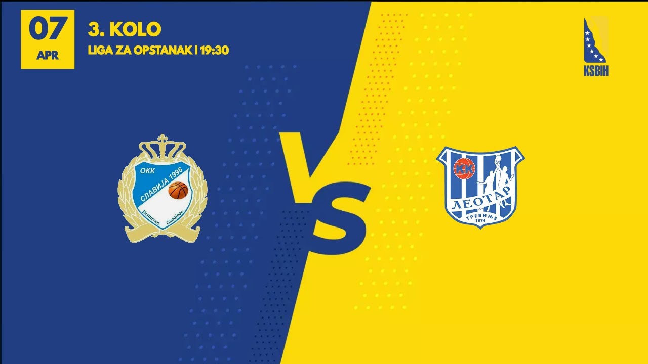 KK Slavija 1996 vs KK Leotar - 3.kolo - Liga za opstanak - 2023/2024