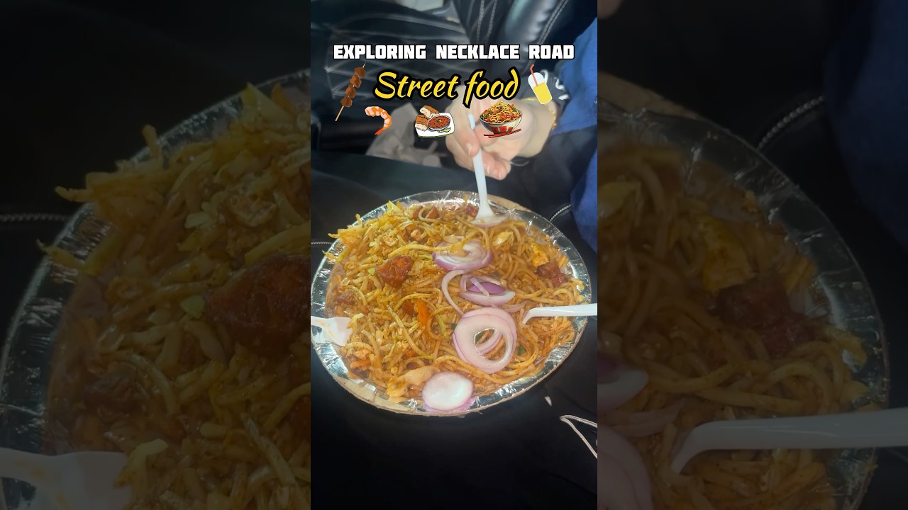 Street food at necklace road🍝😍#food #streetfood #minivlog #shorts #shortsvideo #necklace #viral