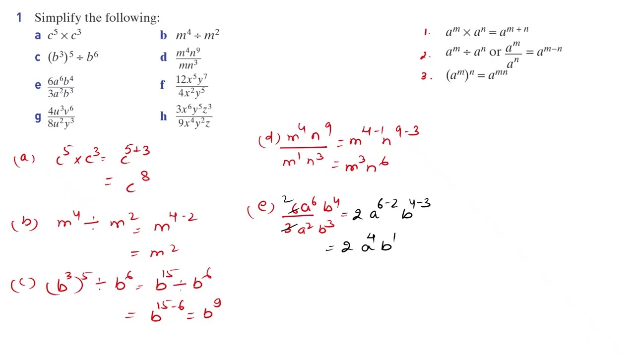 Low of exponents