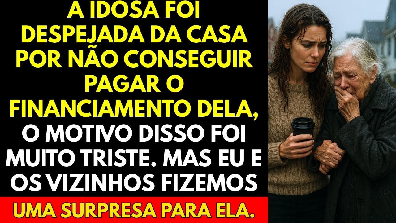 A idosa foi despejada da casa por não conseguir pagar o financiamento dela, o motivo disso foi