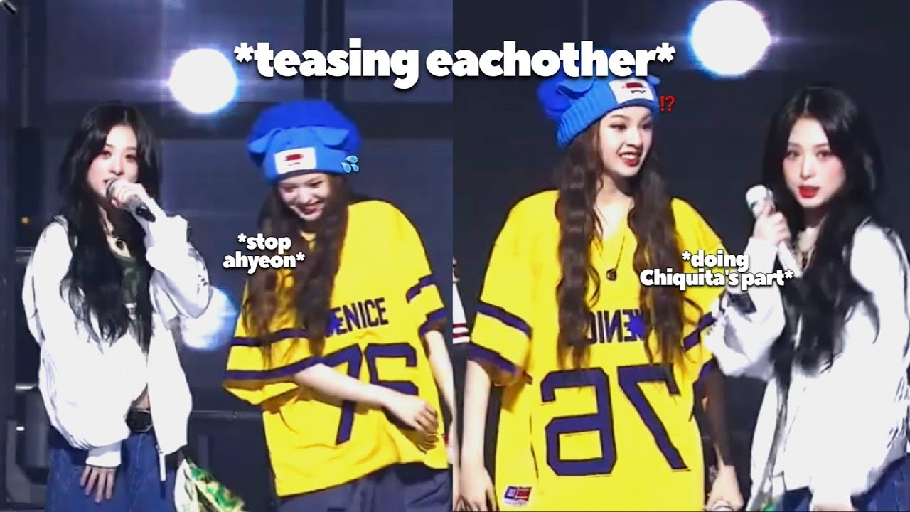 Ahyeon and Chiquita keep teasing eachother 😇 *real sibling energy*