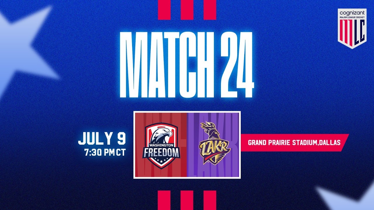 LIVE | Washington Freedom vs LA Knight Riders | Cognizant Major League Cricket 2026