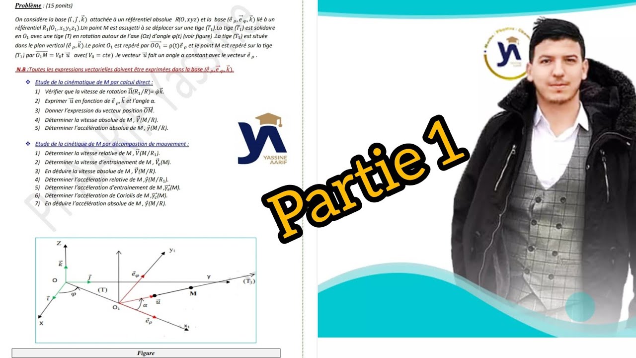 mécanique du point matériel contrôle 1 avec corrigé #partie2  #smpc_sma_prépa_mip