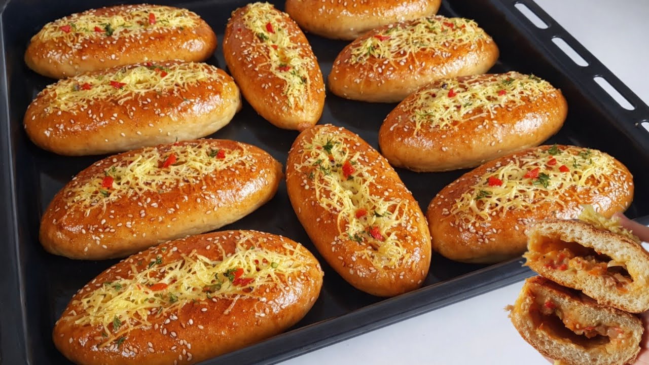 فطائر محشية بعجين قطني وخفيف وبحشوة لذيذه للغاية وتحضيرهم سهل وسريع 