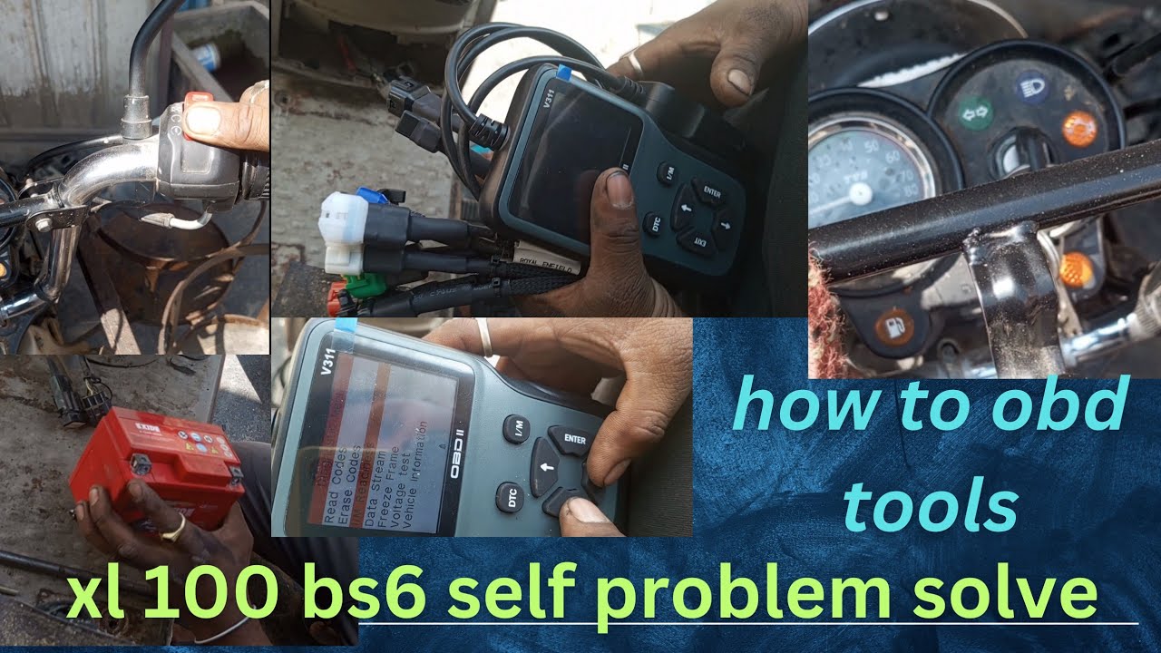 XL 100 bs6 self problem solve for obd digital scanner for any bike s 🏍️🛵👍#mechanic #bike #trending