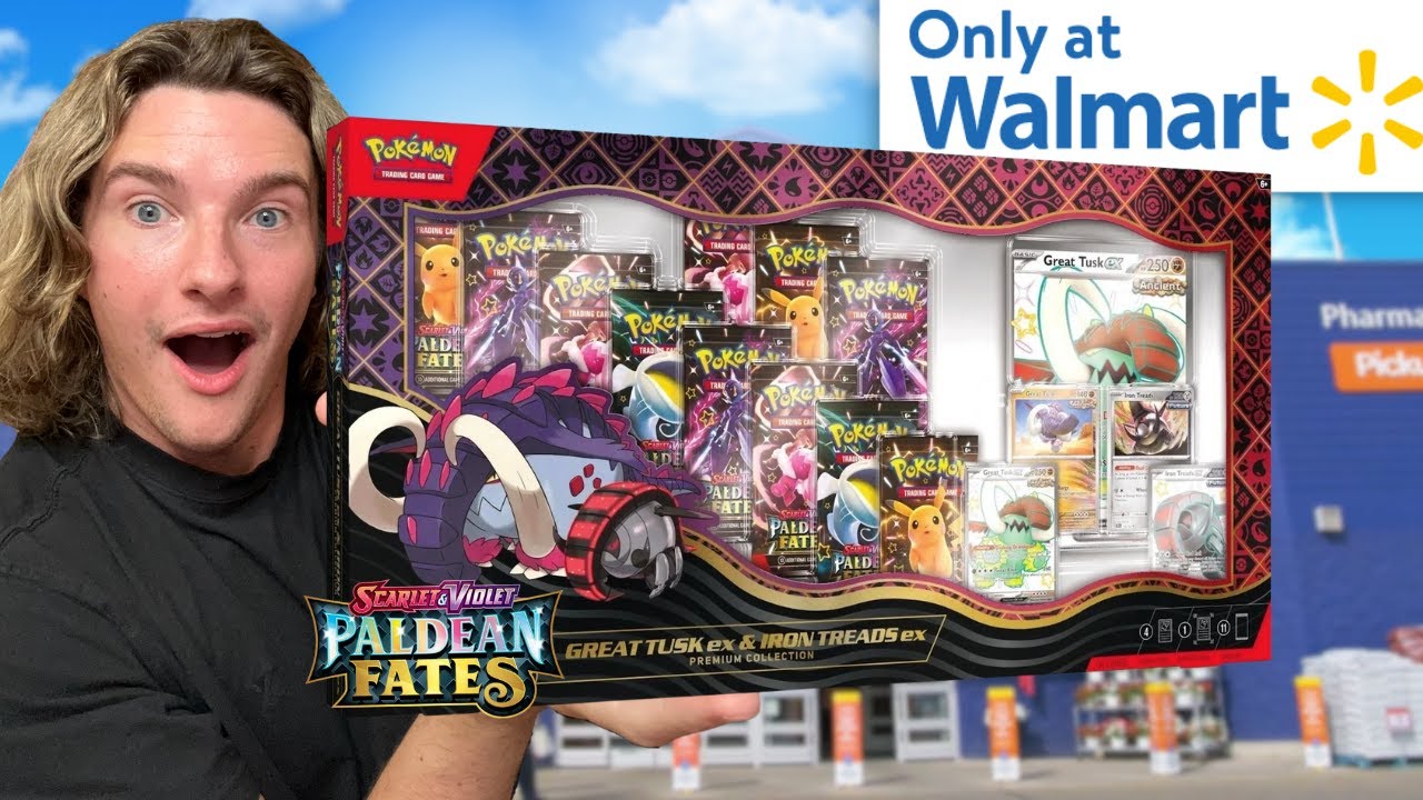 Открываем НОВУЮ ЭКСКЛЮЗИВНУЮ коробку покемонов Paldean Fates от WALMART!
