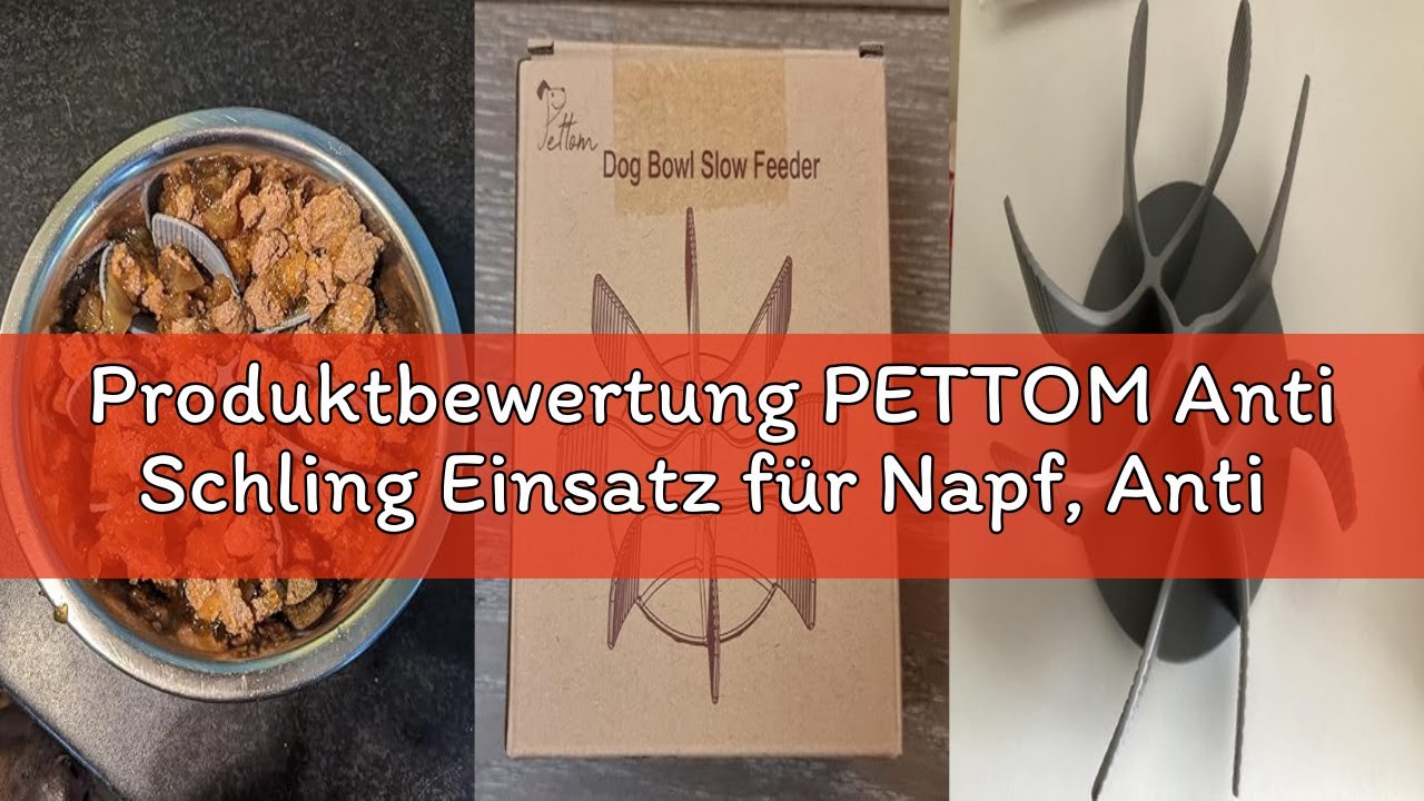 Produktbewertung PETTOM Anti Schling Einsatz für Napf, Anti Schling Napf Hund Silikon, Slow Feeder H