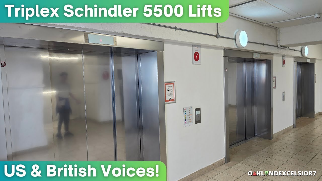 Schindler 5500 Lifts at the Potteries Centre Car Park, Stoke on Trent