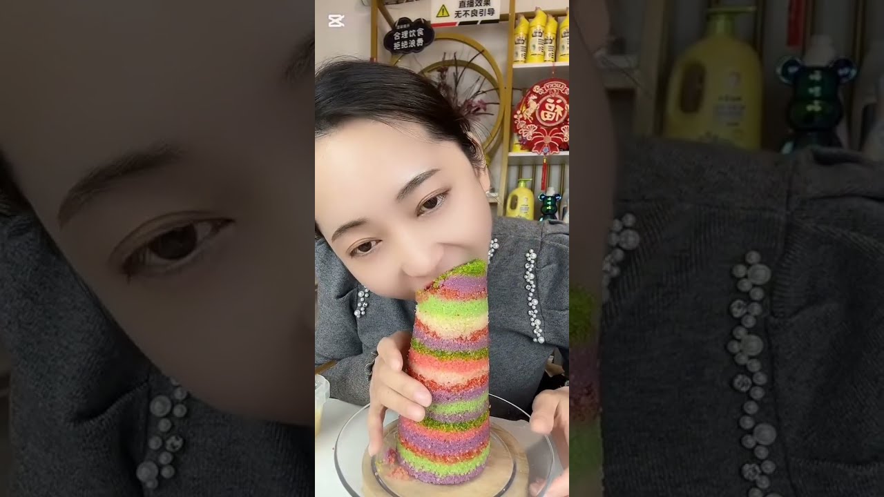 ASMR voice control eating sound colorful crunchy tobiko eggs #fyp 