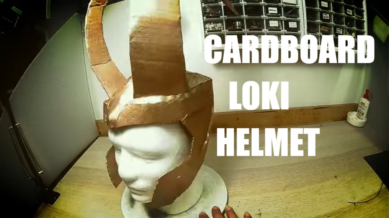 DIY Loki Cardboard Helmet with Template