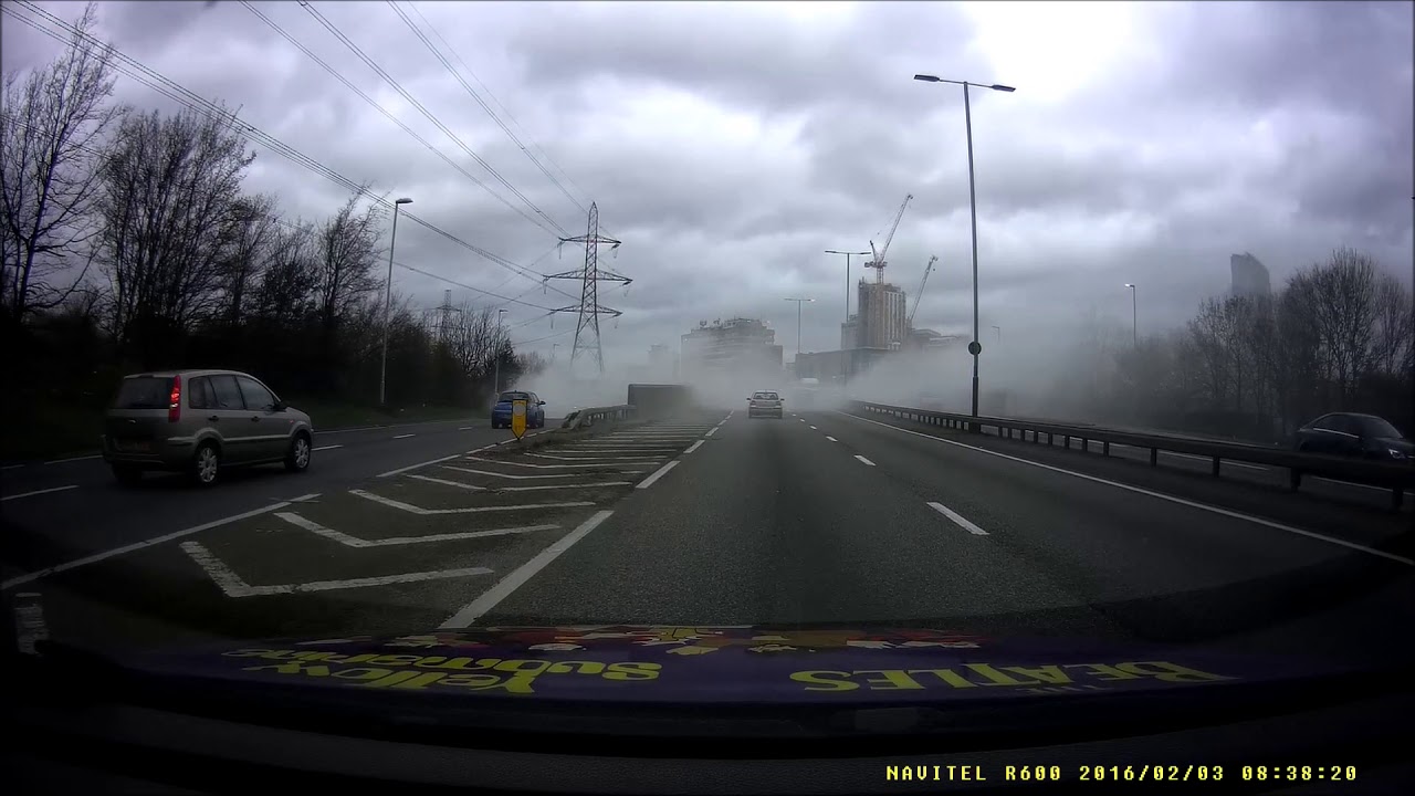 Car is burning on A406 slip road. 16.03.19