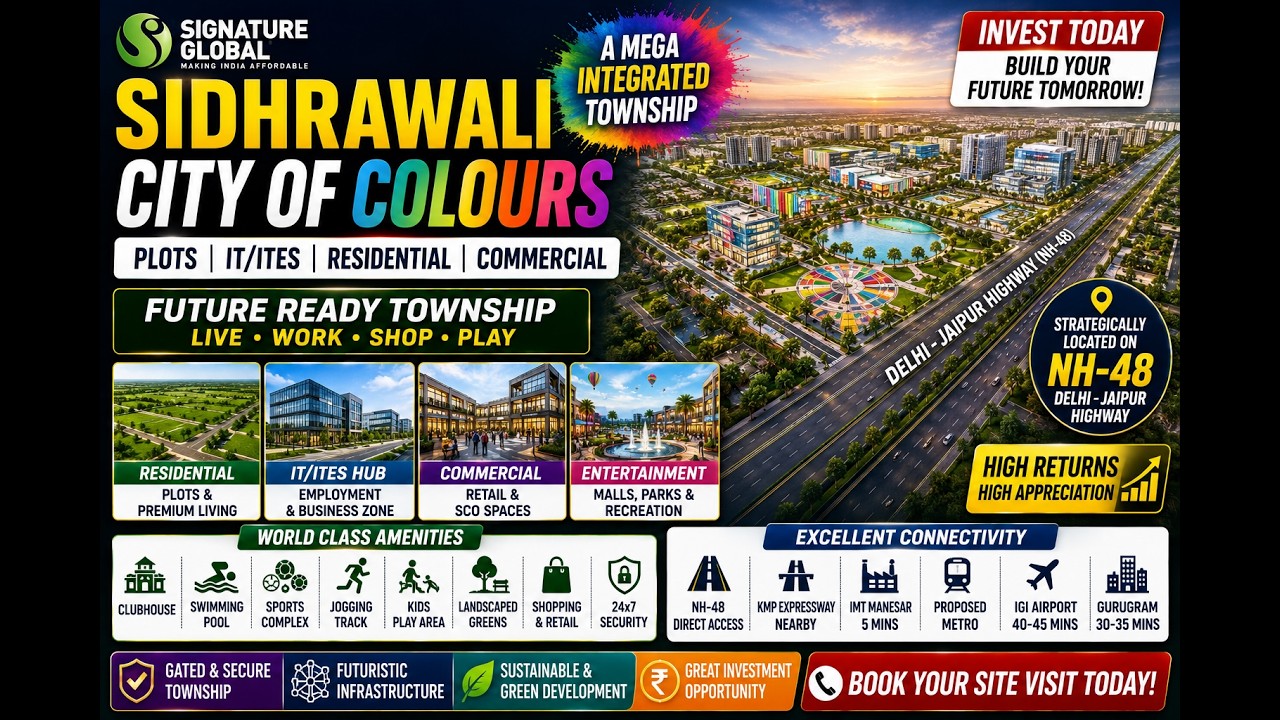 Signature Global Sidhrawali  Plots City of Colors Township | IT/ITES , Residential & Commercial |