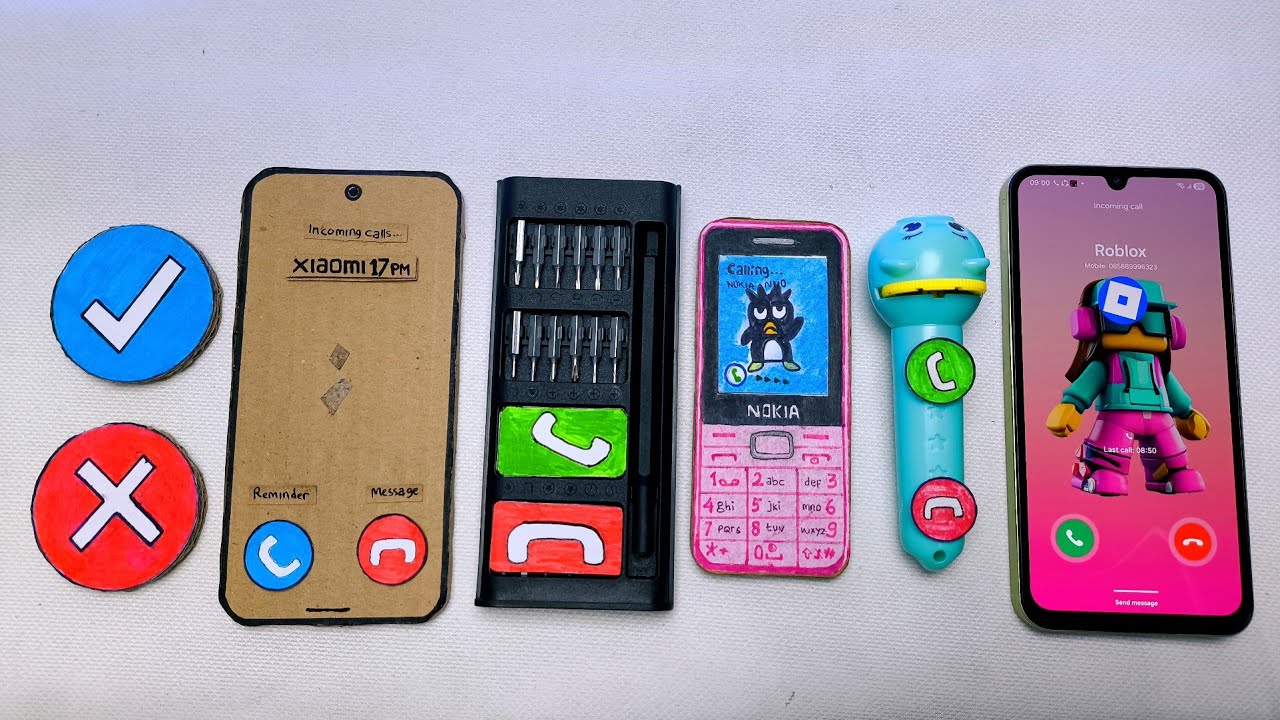 Only Button vs Xiaomi 17 vs Screwdriver vs Nokia vs Flashlight vs Galaxy a25 roblox incoming call
