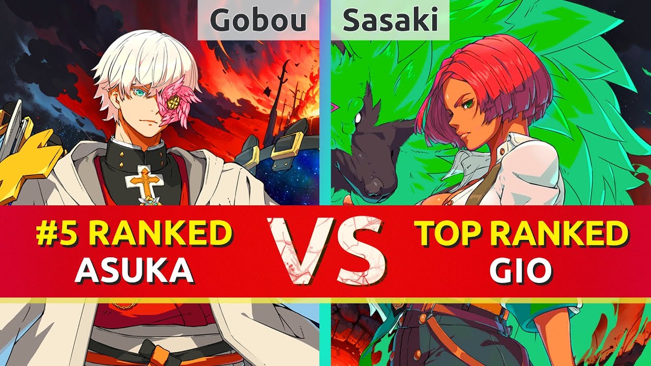 GGST ▰ Gobou (#5 Ranked Asuka) vs Sasaki (TOP Ranked Giovanna). High Level Gameplay