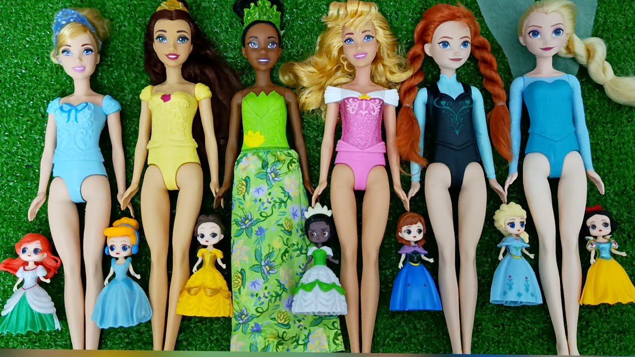 99 Minutes Disney Princess Collection ASMR Satisfying Unboxing | Disney Dolls Relaxing