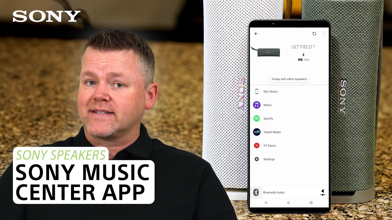 Динамики Sony и приложение Sony Music Center