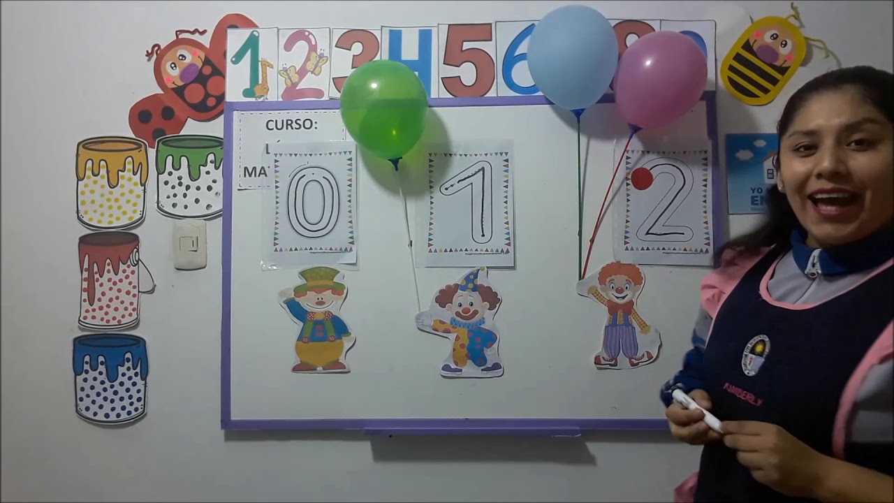 LOS NÚMEROS: 0,1,2 , para niños de 4 años.