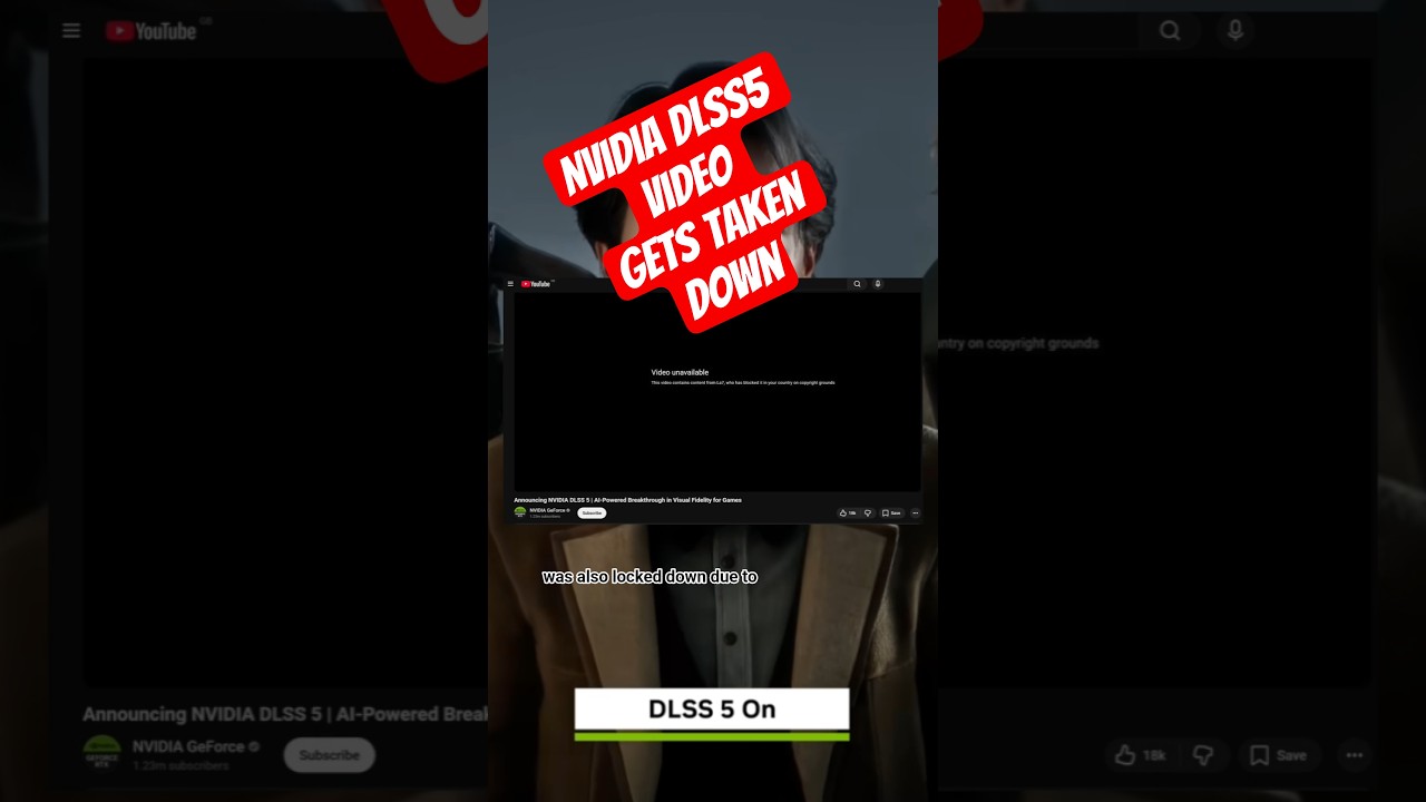 Видео от Nvidia, посвященное DLSS5, было удалено.