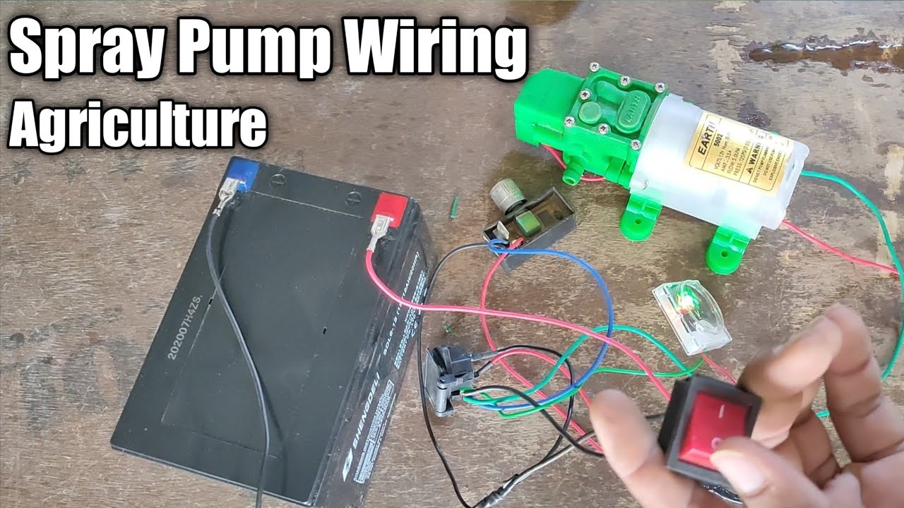 Agriculture Battery Spray Pump Wiring || Spray Pump Repair