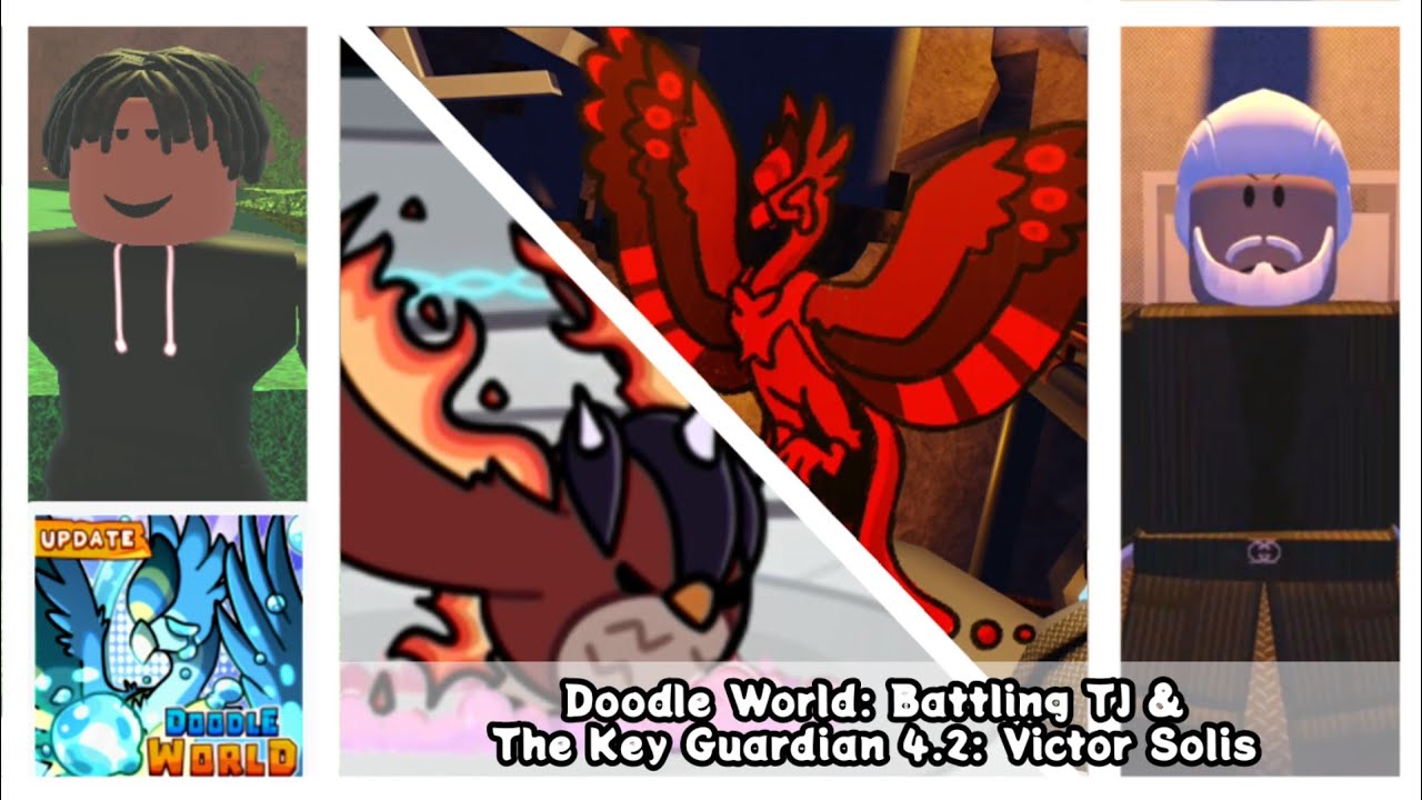 Doodle World - The Oasis Part 2: Battling TJ & The Key Guardian 4.2: Victor Solis | Roblox