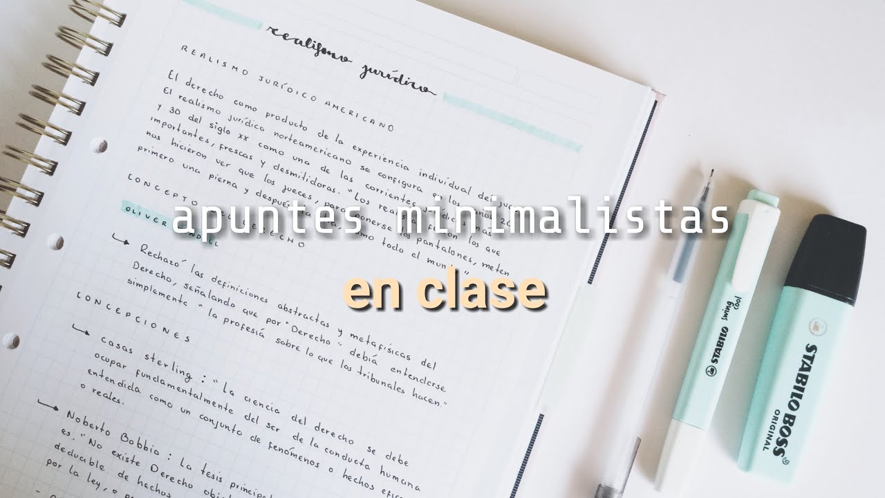 Apuntes minimalistas en clases | apuntes rápidos y bonitos