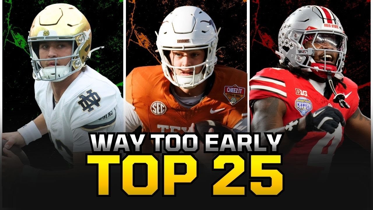 WAY TOO EARLY 2026 Top 25 College Football Rankings