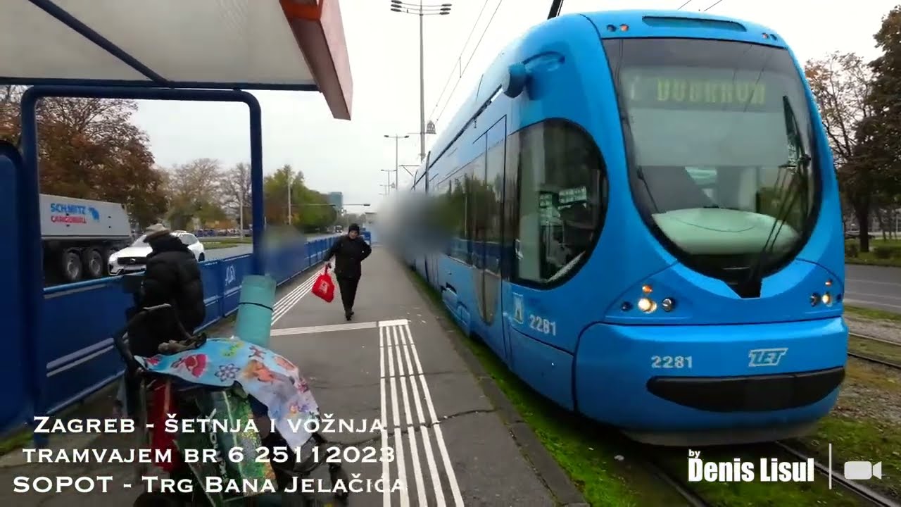 Zagreb - šetnja i vožnja tramvajem br 6 25112023 Sopot - Trg Bana Jelačića