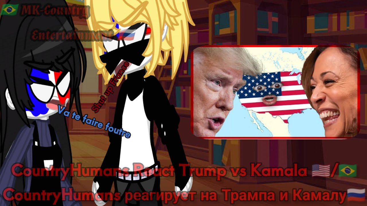 CountryHumans React Trump vs Kamala 🇧🇷/🇺🇲 @oipedrodaher