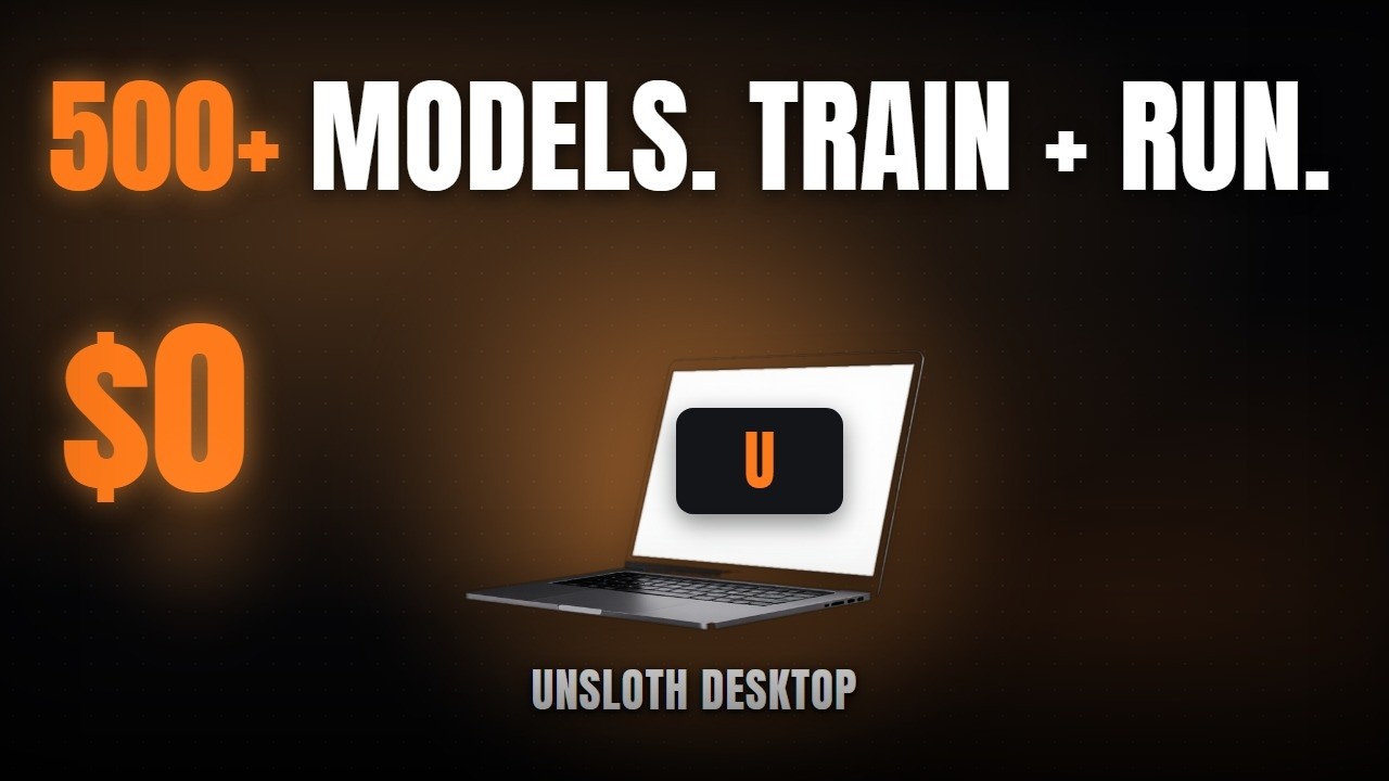 Unsloth Desktop is INSANE: Fine-Tune & Run 500+ AI Models on Your Laptop (Goodbye GPU Rental)