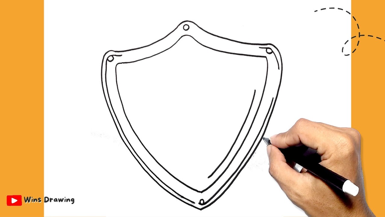 How to draw medieval shield